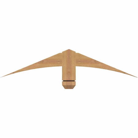 Ekena Millwork Bellingham Timber Gable Bracket, Western Red Cedar, 36"W x 7"H x 1 1/2"D x 3 1/2"F, 5/12 Pitch GBW036X07X0204BEL00SWR